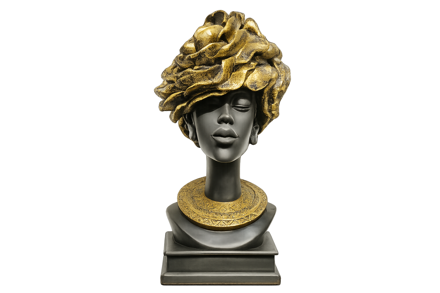 African Lady Sculpture – Elegant Cultural Art Décor
