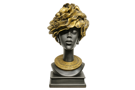 African Lady Sculpture – Elegant Cultural Art Décor