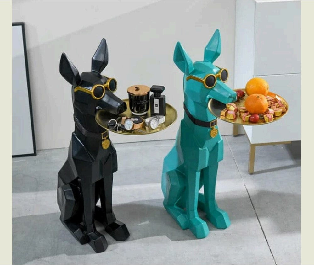 Doberman Tray Holder – Modern Decorative Organizer (Copy)