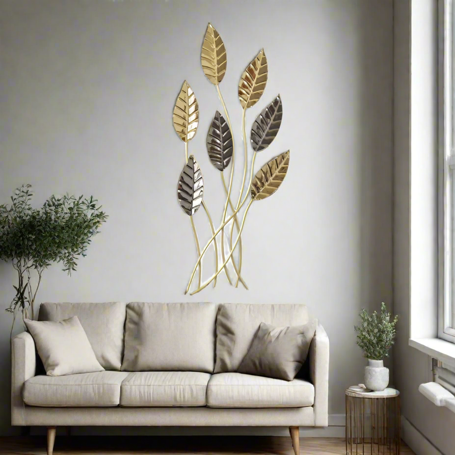 Elegant Black and Gold Botanical Wall Decor – Contemporary Masterpiece