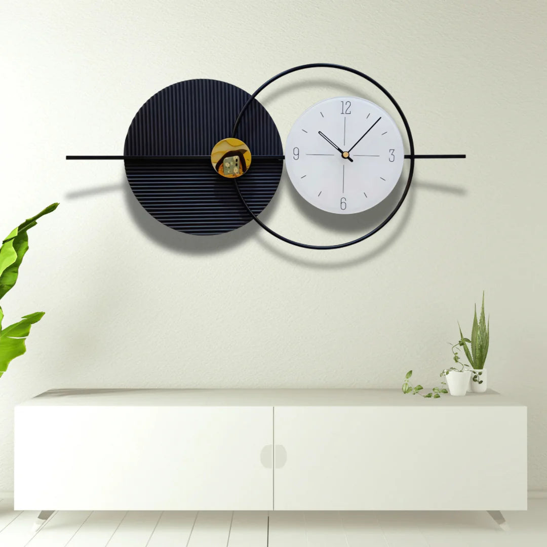 Eclipse Clock - Modern Geometric Wall Clock