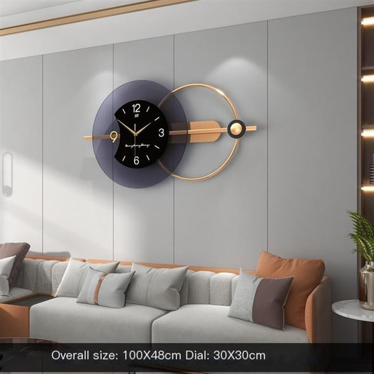 Cosmic Time - Modern Abstract Wall Clock with Geometric Accents