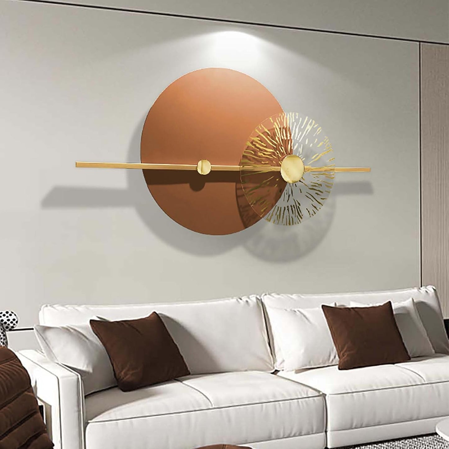 Golden Sunburst - Modern Abstract Metal Wall Sculpture