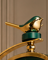 Emerald Green Bird Luxury Wall Clock