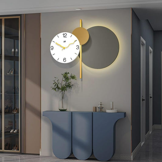 Eclipse Time - Modern Abstract Wall Clock with LED Light