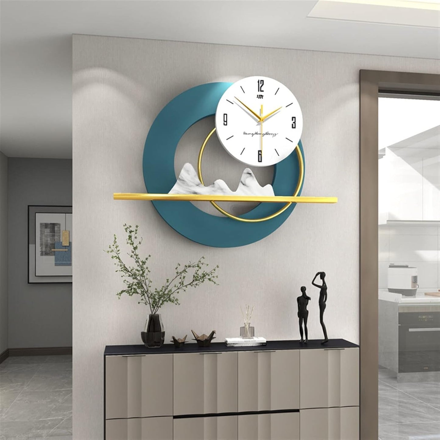 Serene Time - Modern Abstract Wall Clock with Landscape