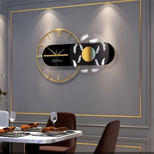 Feathered Flight - Modern Wall Clock with Abstract Design