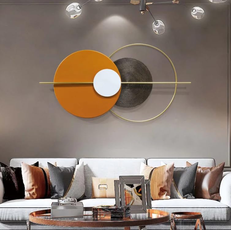 Dual Suns - Modern Abstract Metal Wall Sculpture