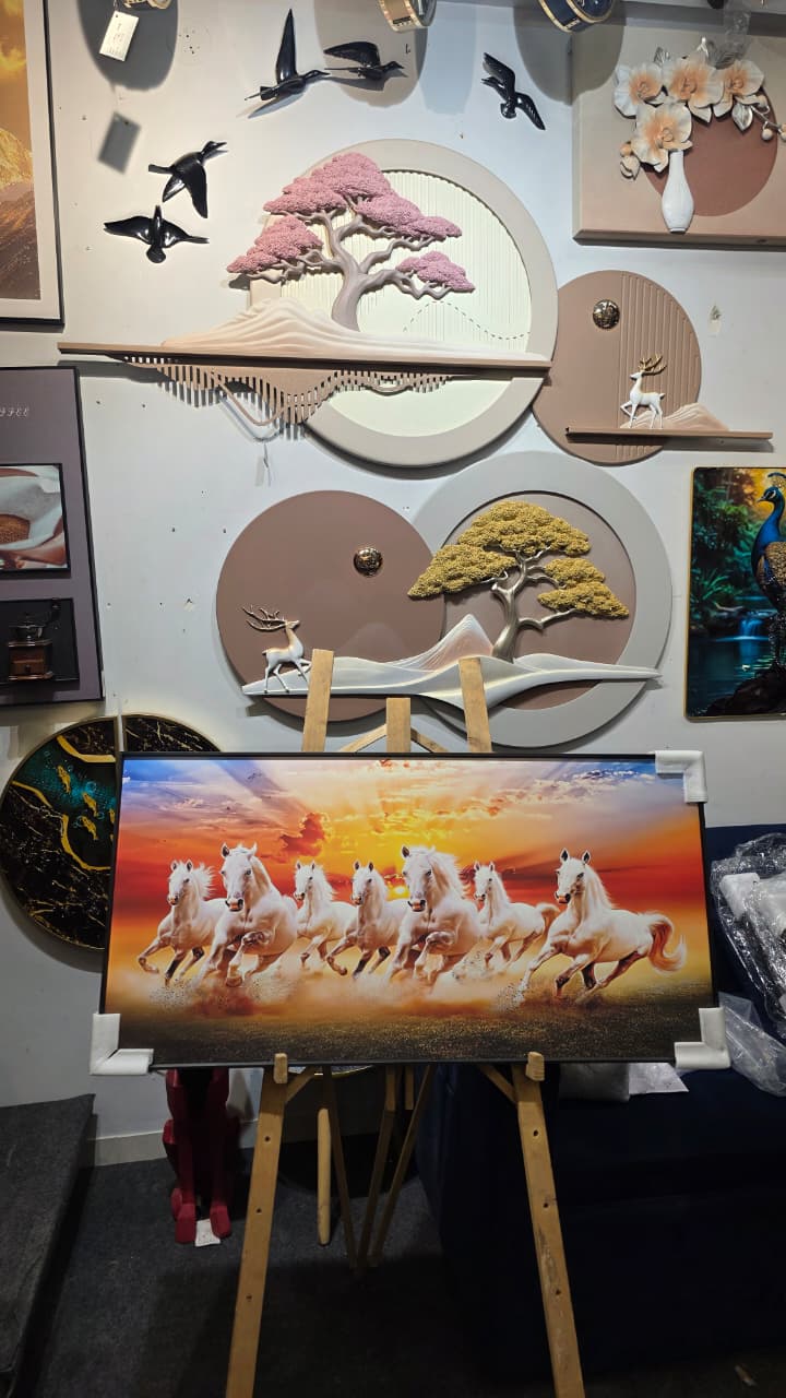 Sunset Charge – Seven White Horses Premium Wall Art