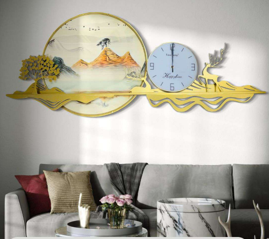 Tranquil Mountain Vista Wall Clock