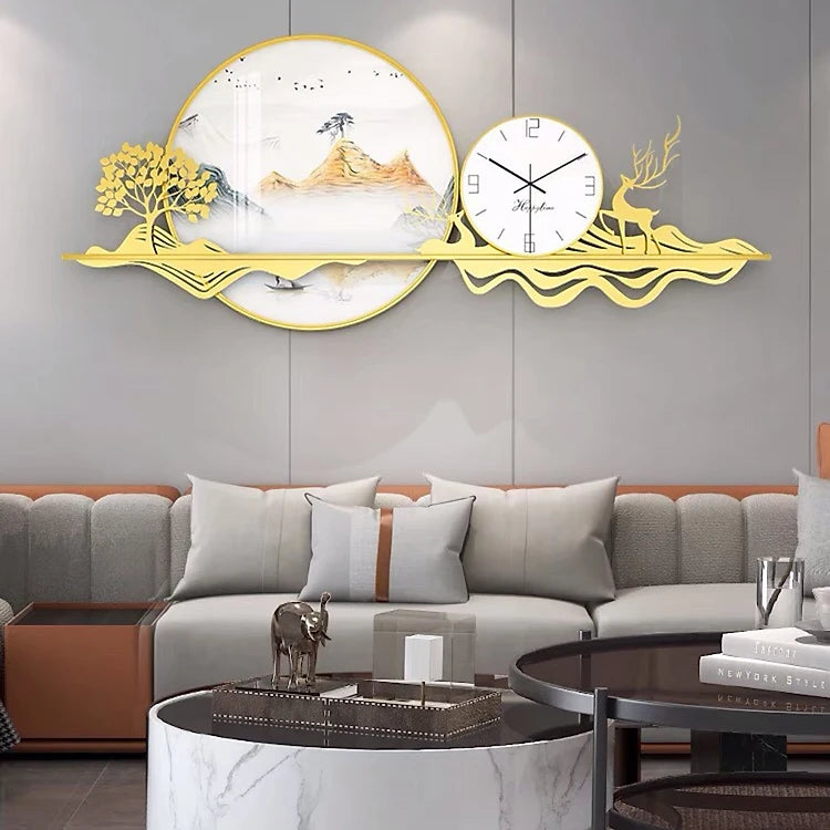 Tranquil Mountain Vista Wall Clock