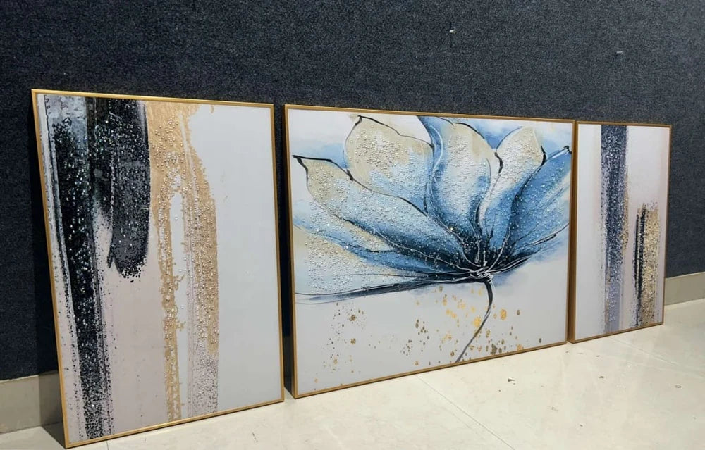 Luxurious Floral Artwork Crystal Painting Set – Elegant Wall Decor