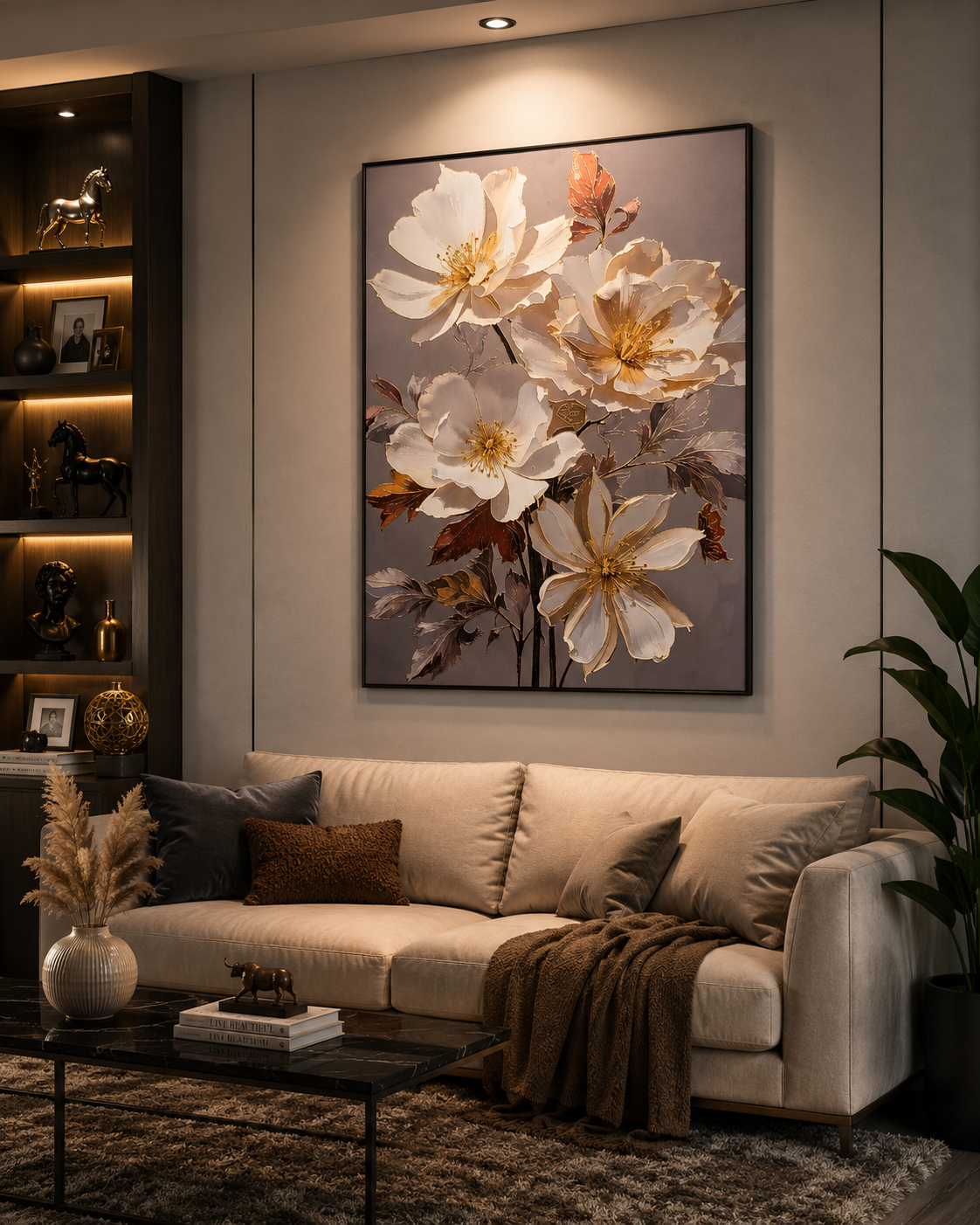 Blush Blossom – Elegant Floral Wall Art