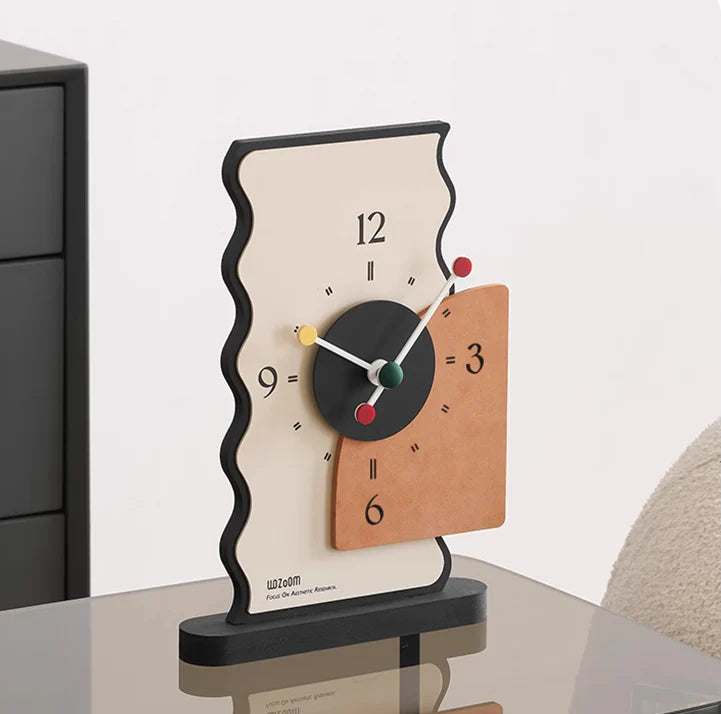 Wave Clock: A Blend of Art and Functionality 12 x 8 Inch