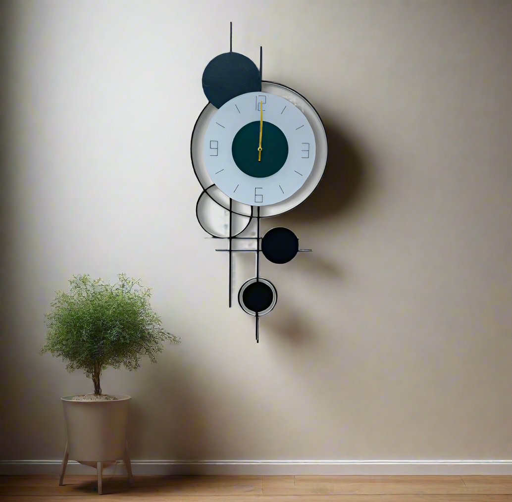 The Intersecting Elements Wall Clock - A Symphony of Time and Space