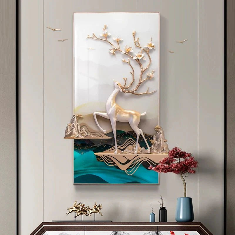 The Altruistic Deer 3D Wall Decor – A Statement of Elegance