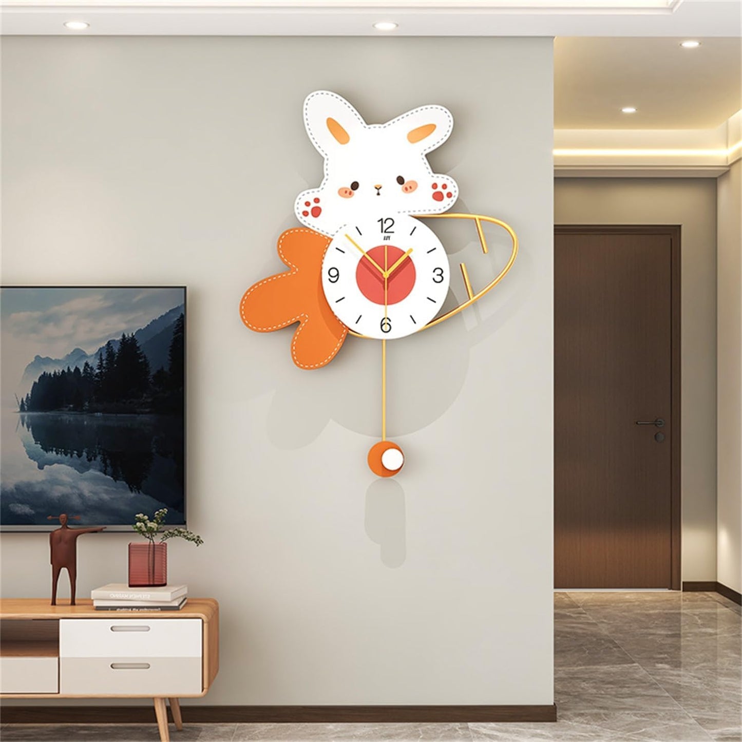 Hoppy Time - Cute Bunny-Themed Wall Clock