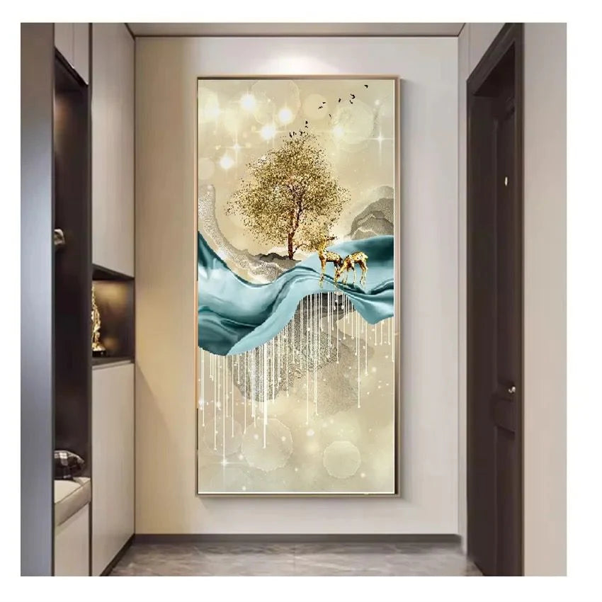 Crystal Elegance LED Wall Art – A Masterpiece of Illumination