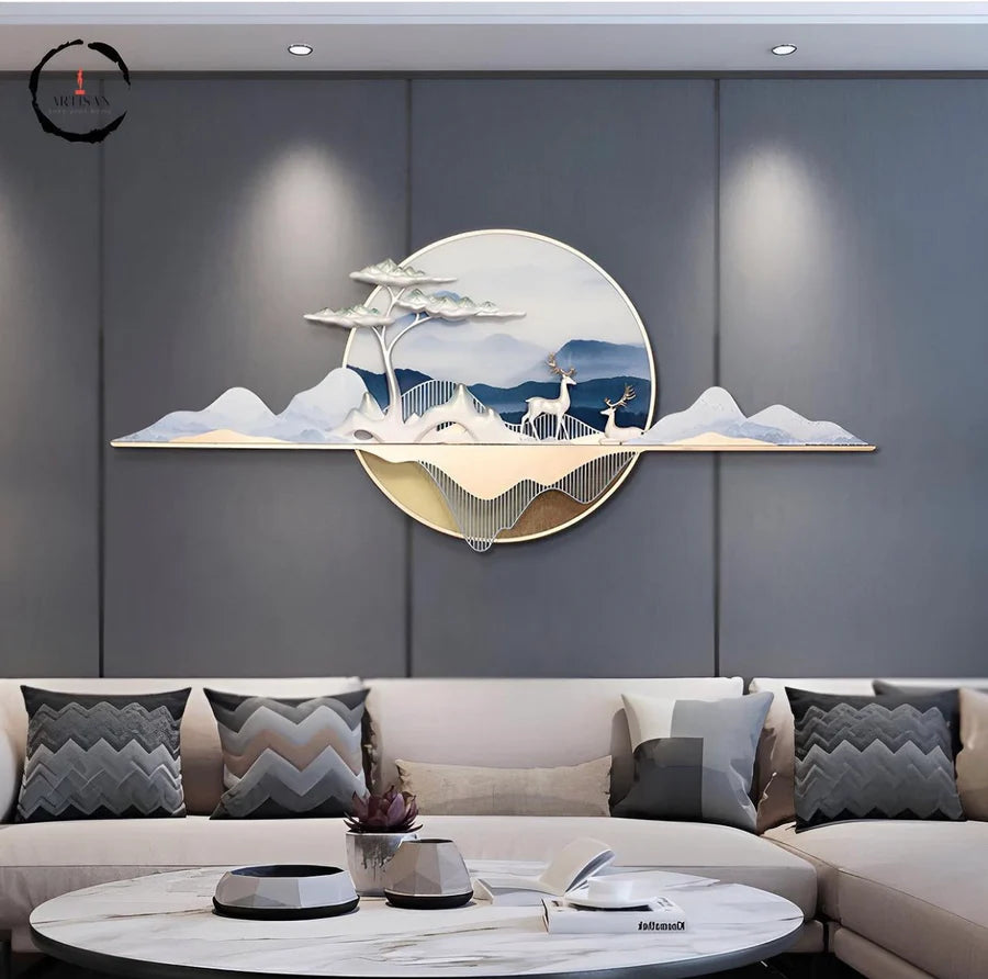 The Serene Horizon 3D Wall Decor with LED – An Artistic Marvel