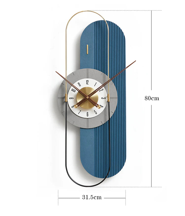 Heliocentric Wall Clock: A Tribute to the Cosmic Universe 13 x 32 Inch