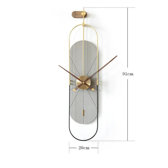 Copper Art Capsule Wall Clock: A Blend of Elegance and Functionality 36 x 8 Inch