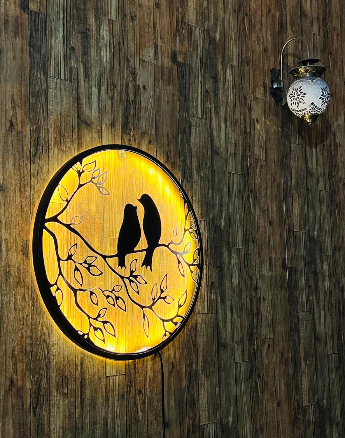 Bird on Tree Branches Metal Wall Art – Elegant Gold Edition