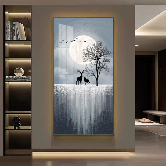 Modern Crystal Painting Set with LED Light – Elevate Your Decor