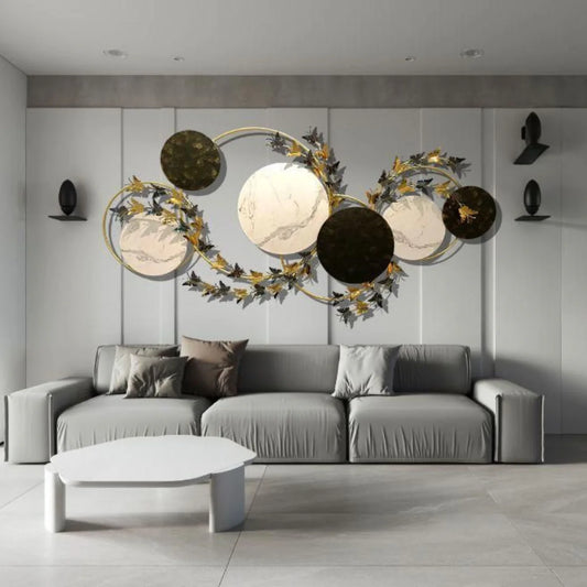 Celestial Circles - Modern Abstract Metal Wall Sculpture