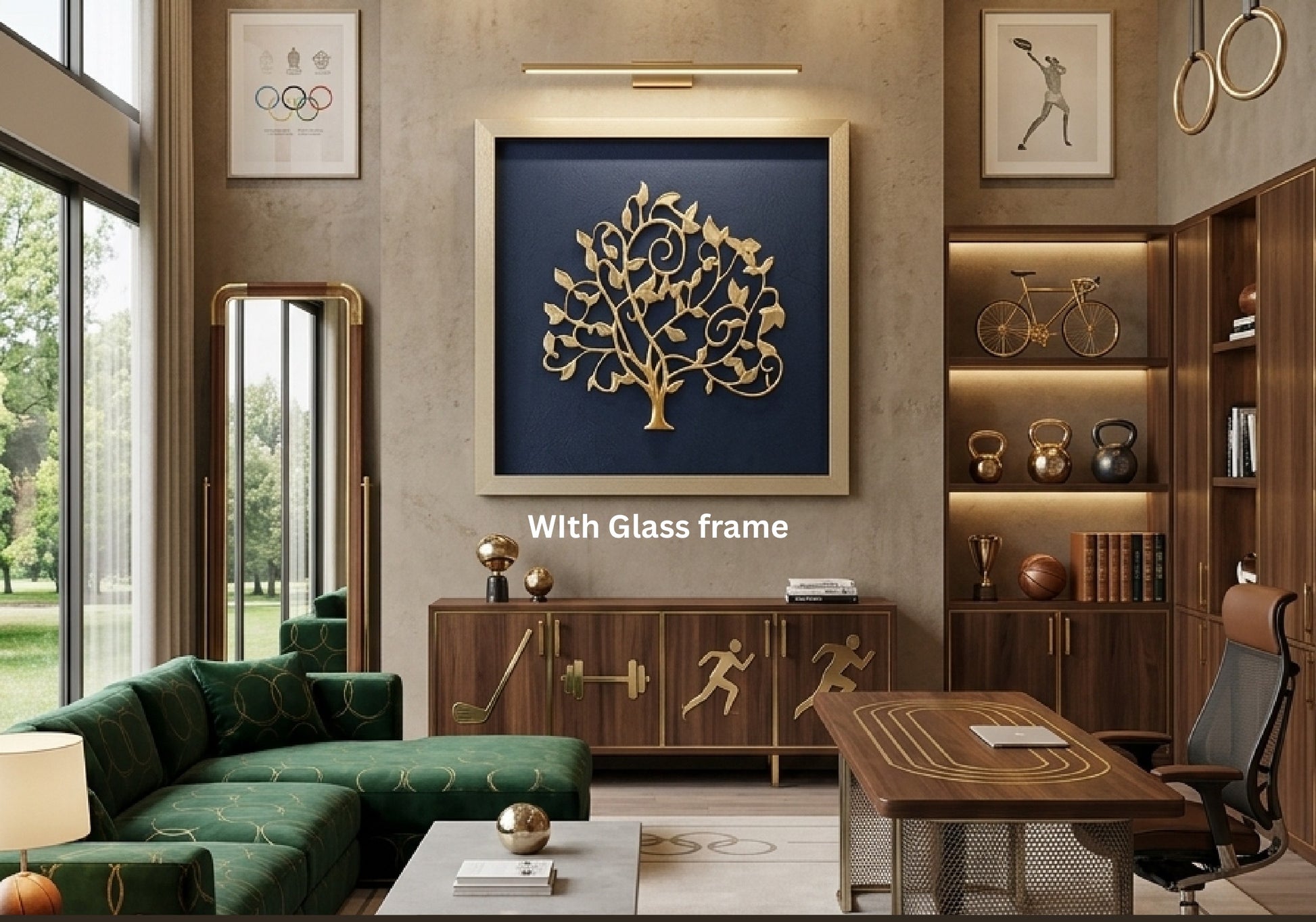 Golden Roots 3D Tree of Life Shadow Box Wall Art - 20"x20" 3D shadow box wall art by Artiksha