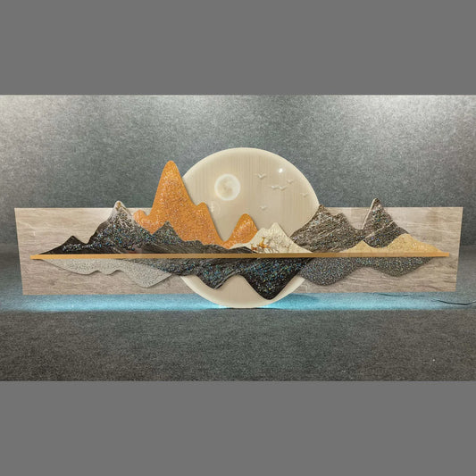 Abstract Mountains Crystal Wall Art: Nature-Inspired Elegance