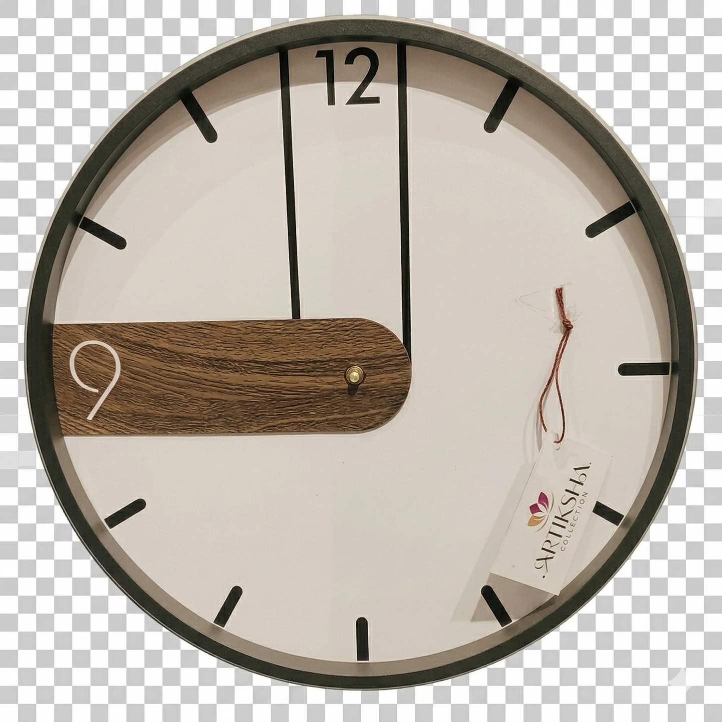 Nordic Minimalist Walnut Accent Wall Clock Decor
