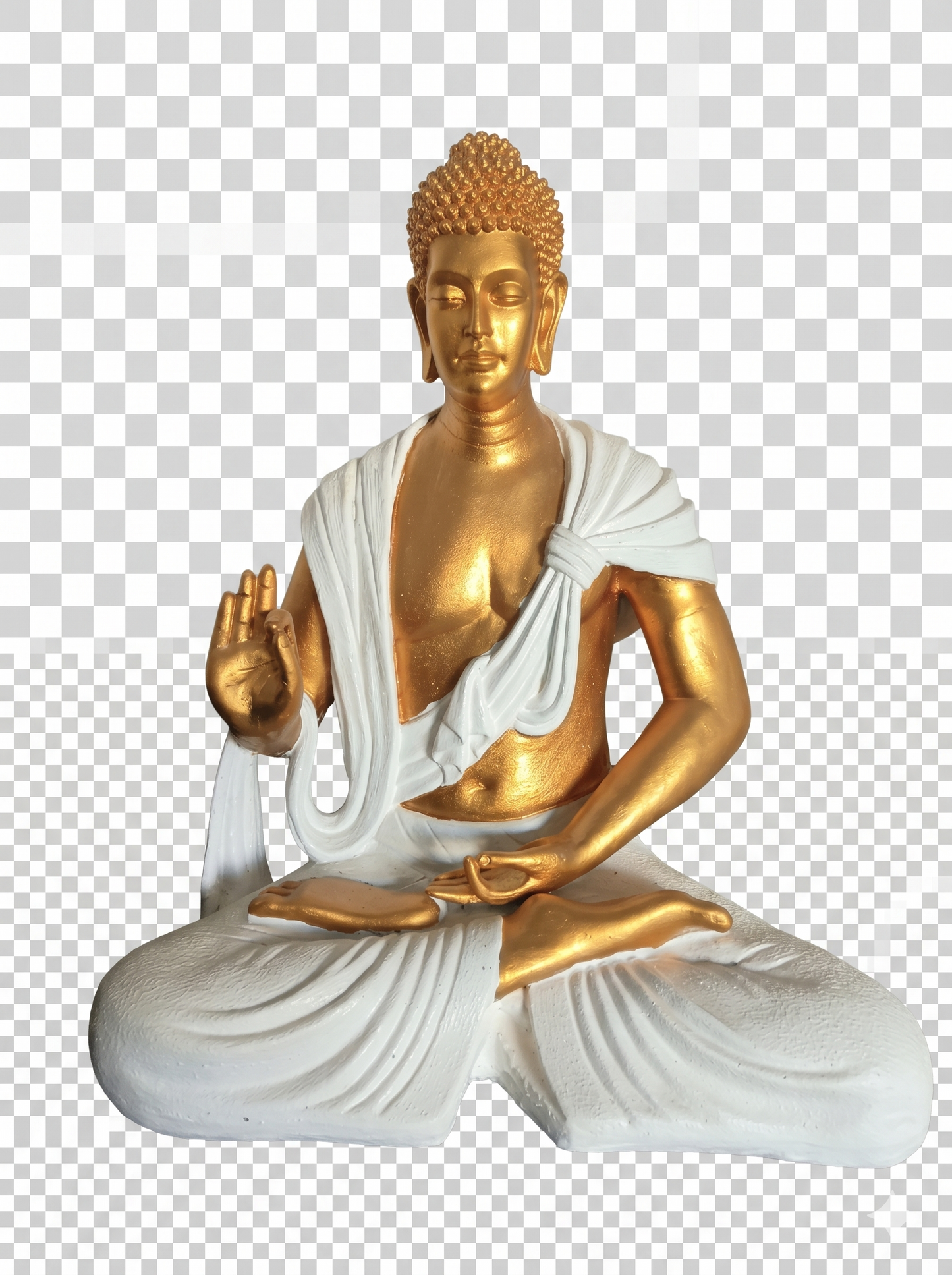 Golden Radiance Meditating Buddha – Premium Dual-Tone Zen Figurine