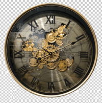 "Explorer's Guild" Steampunk World Map Wall Clock Decor - view 3