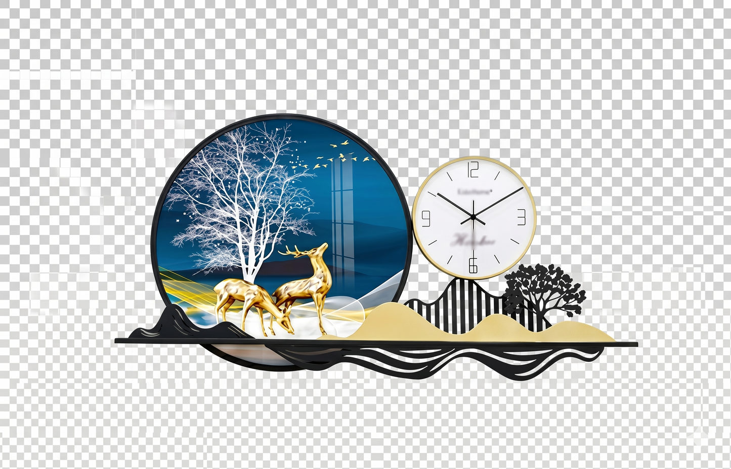 Artistic Silent Wall Clock Decor – Elegance in Every Detail