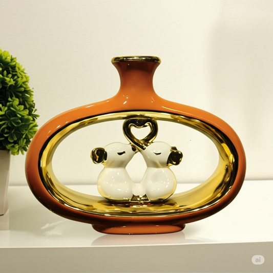 Crystal Elephant Vase – Heartfelt Golden Serenade