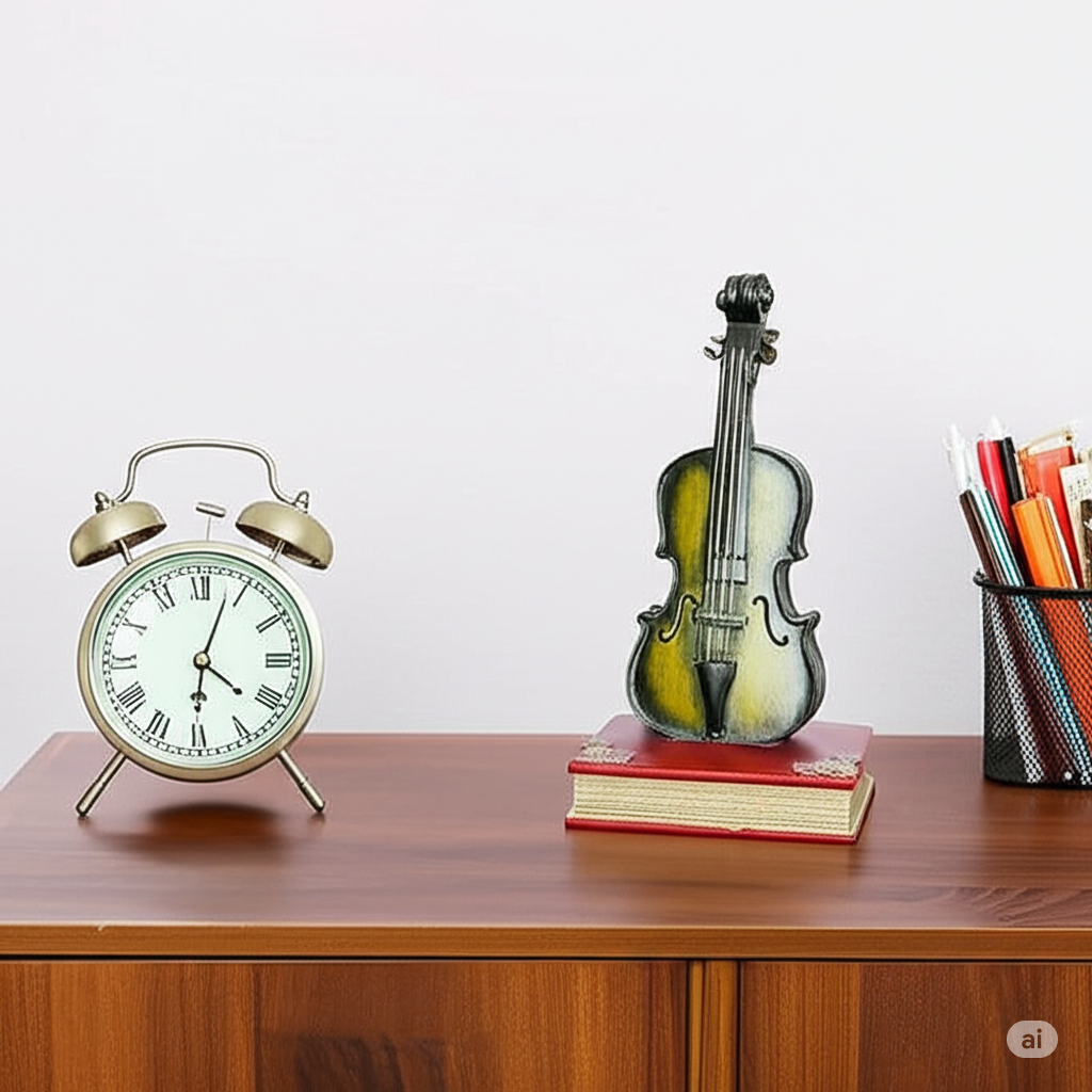 Miniature Cello on Book – Vintage Musical Accent