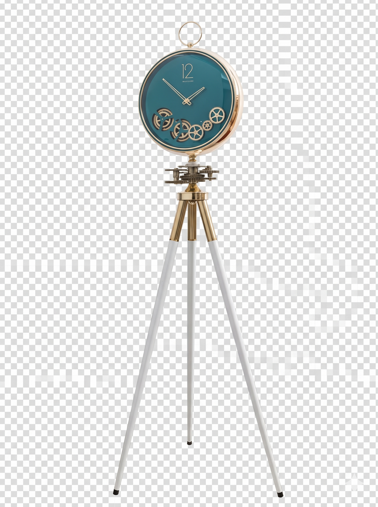 Gear Clocks with Floor Tripod Stand for Home Decoration