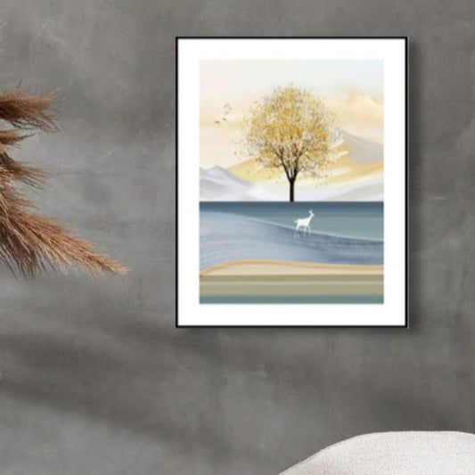 Golden Retreat - Serene Landscape Wall Art