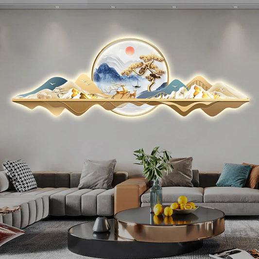 Imported LED Wall Art: Modern 3D Decor with Stunning Illumination