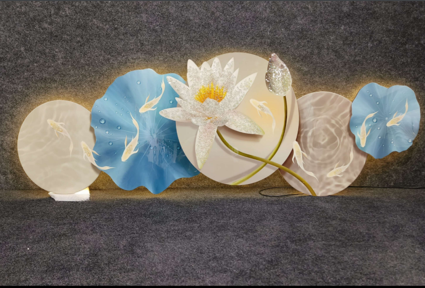 White Lotus LED Wall Art – Elegant and Serene Statement Piece