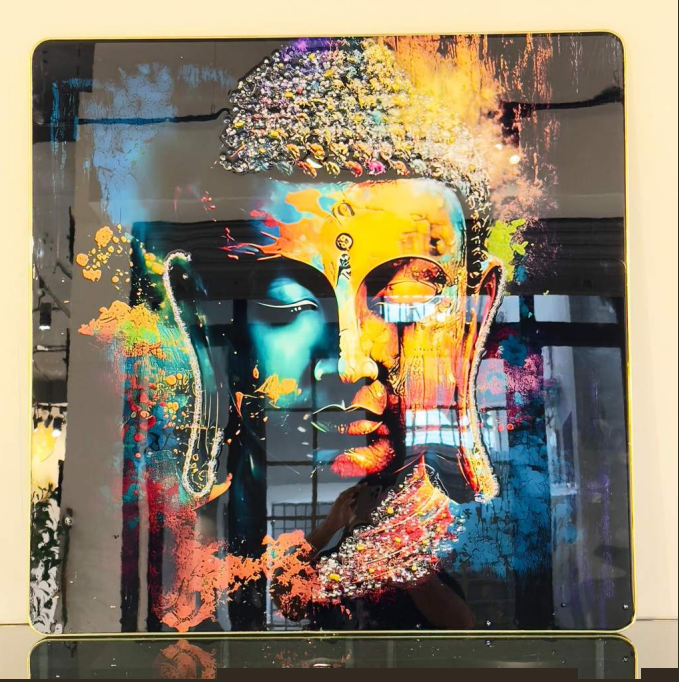 Lord Budha crystal Painting - A Sparkling Masterpiece