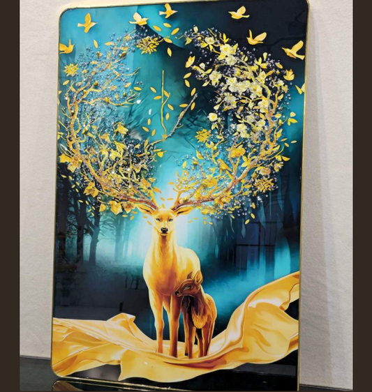 Deer crystal Painting - A Sparkling Masterpiece