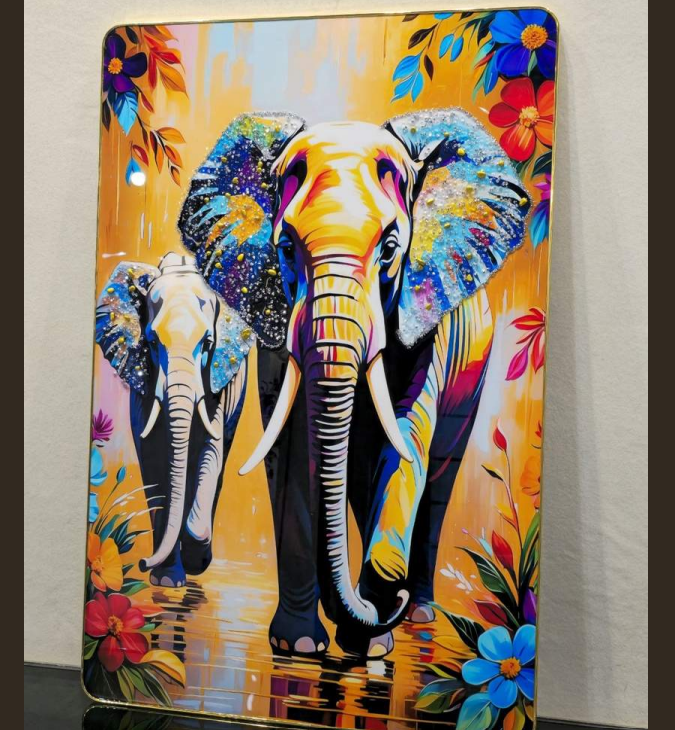 Elephant crystal Painting - A Sparkling Masterpiece