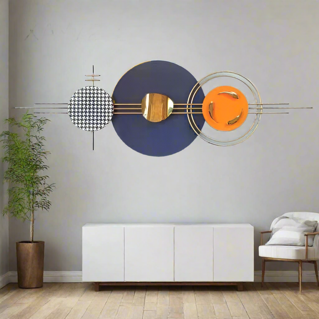 Modern Geometric Metal Wall Art - A Bold Statement