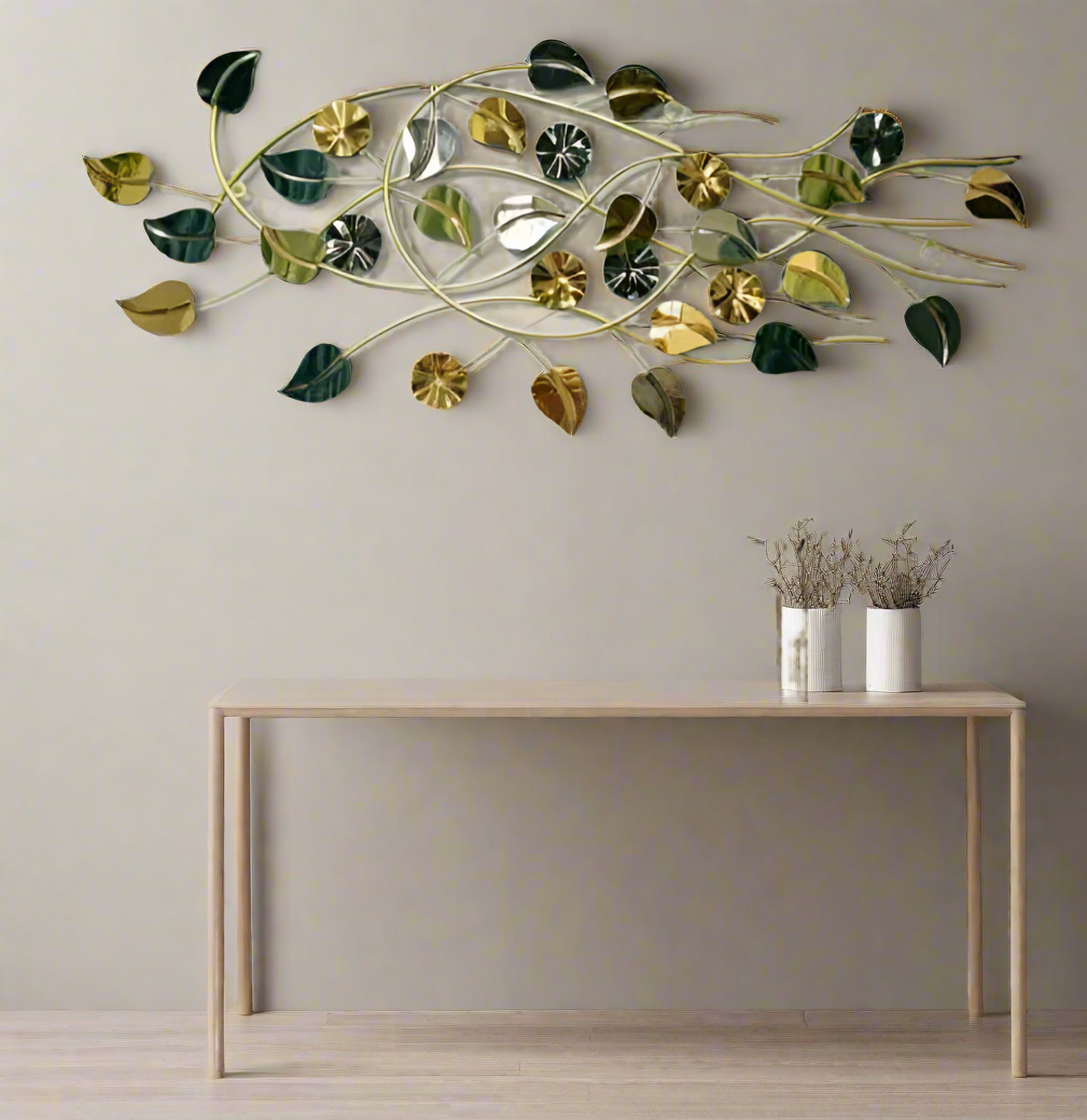 Golden Leaf Metal Wall Art - A Nature-Inspired Statement