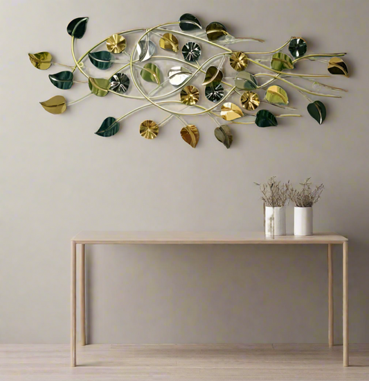 Golden Leaf Metal Wall Art - A Nature-Inspired Statement