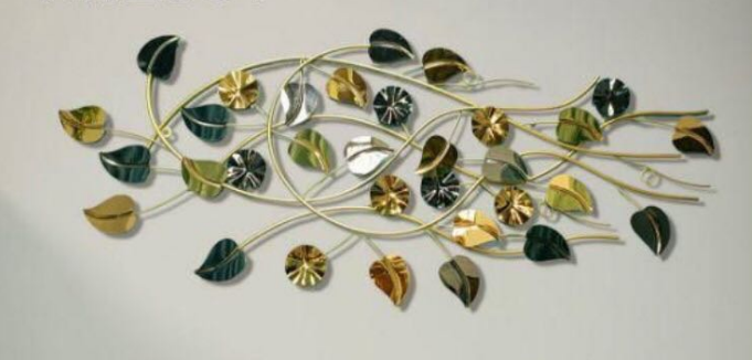 Golden Leaf Metal Wall Art - A Nature-Inspired Statement