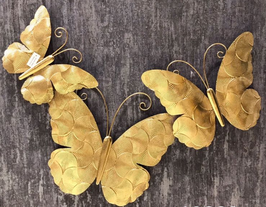 Golden Flutter - Metal Butterfly Wall Decor