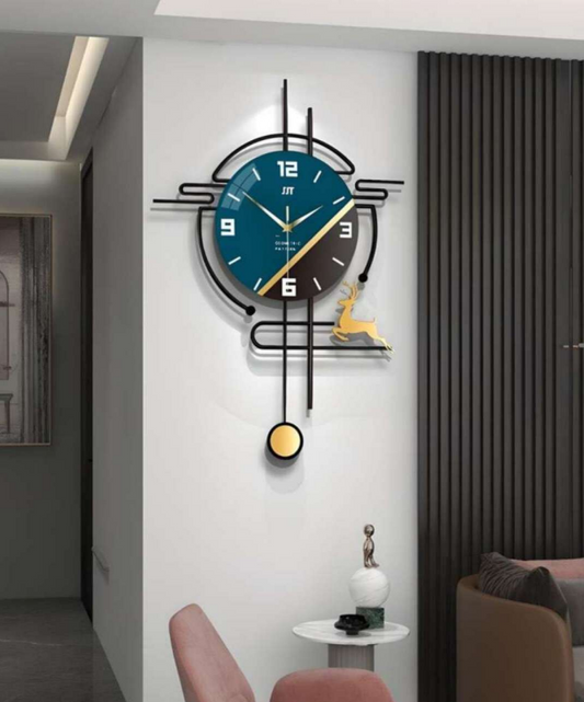 Forest Time - Modern Geometric Wall Clock