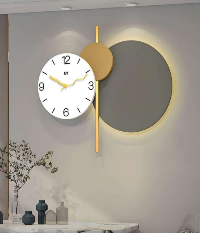 Eclipse Time - Modern Abstract Wall Clock with LED Light